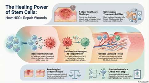 محققان مرکز تحقیقات سلول‌های بنیادی خونساز، مکانیسم اثر سلول های بنیادی خونساز  در ترمیم زخم را بررسی کردند.